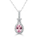 0.68Ct Pink Spinel Pendant With 0.20Tct Diamonds Set In 14K White Gold