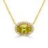 1.65Ct Sphene Necklace With 0.15Tct Diamonds Set In 14K Yellow Gold