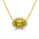 1.65Ct Sphene Necklace With 0.15Tct Diamonds Set In 14K Yellow Gold