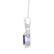 3.4ct Teal Pendant with 0.39tct Diamonds set in 14K White Gold
