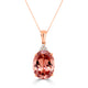 19.94Ct Madeira Citrine Pendant With 0.10Tct Diamonds Set In 14K Rose Gold