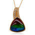 2.23ct Ammolite pendant with 0.02tct diamonds set in 14K yellow gold