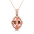 5.93ct Morganite Pendant with 0.34ct Diamonds set in 14K Rose Gold
