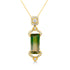 4.62Ct Bicolour Tourmaline Pendant With 0.38Tct Diamonds Set In 14K Yellow Gold