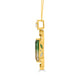 4.62Ct Bicolour Tourmaline Pendant With 0.38Tct Diamonds Set In 14K Yellow Gold