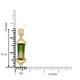 4.62Ct Bicolour Tourmaline Pendant With 0.38Tct Diamonds Set In 14K Yellow Gold