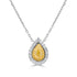 0.17ct Yellow Diamond Pendant with 0.28ct Diamonds set in 18K Two Tone