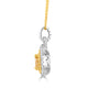 0.3ct Diamond Pendant with 0.46ct Diamonds set in 18K Two Tone