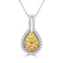 0.19ct Yellow Diamond Pendant with 0.38ct Diamonds set in 14K Two Tone