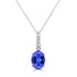 1.72ct Tanzanite Pendant with 0.12tct Diamonds set in 14K White Gold