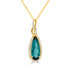 1.56Ct Tourmaline Pendant With 0.18Tct Diamonds Set In 14K Yellow Gold