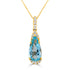 3.17ct Aquamarine Pendant with 0.19ct Diamonds set in 14K Yellow Gold