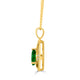 1.05 Tsavorite Pendants with 0.09tct Diamond set in 14K Yellow Gold
