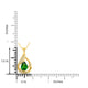 1.05 Tsavorite Pendants with 0.09tct Diamond set in 14K Yellow Gold