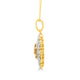 0.49Ct Yellow Diamond Pendant With 0.46Tct Diamond Accents Set In 14K Yellow Gold