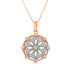 0.17Ct Pink Diamond Pendant With 0.23Tct Diamond Accents Set In 14K Rose Gold