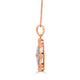 0.17Ct Pink Diamond Pendant With 0.23Tct Diamond Accents Set In 14K Rose Gold