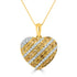 0.94Tct Yellow Diamond Pendant With 0.54Tct Diamonds Set In 14K Yellow Gold