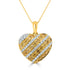 0.94Tct Yellow Diamond Pendant With 0.54Tct Diamonds Set In 14K Yellow Gold