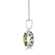 2.01Ct Sphene Pendant With 0.19Tct Diamonds Set In 14K White Gold