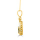 1.51Ct Tourmaline Pendant With 0.23Tct Diamonds Set In 14K Yellow Gold