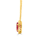1.31Ct Tourmaline Necklace With 0.16Tct Diamonds Set In 14K Yellow Gold