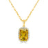 2.41Ct Sphene Pendant With 0.20Tct Diamonds Set In 14K Yellow Gold