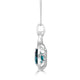 1.50Ct Tourmaline Pendant With 0.22Tct Diamond Accents Set In 14K White Gold