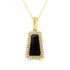 1.74Ct Opal Pendant With 0.23Tct Diamonds Set In 14K Yellow Gold