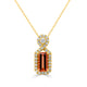 1.18 Imperial Topaz Pendants with 0.26tct Diamond set in 14K Yellow Gold