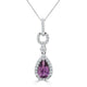 1.08Ct Sapphire Pendant With 0.26Tct Diamonds Set In 14K White Gold