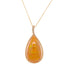 12.78ct Opal pendant with 0.05tct diamonds set in 14K yellow gold