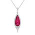 3.20Ct Rubelite Pendant With 0.31Tct Diamonds Set In 14K White Gold