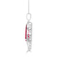 3.20Ct Rubelite Pendant With 0.31Tct Diamonds Set In 14K White Gold