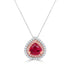 1.75Ct Rubelite Pendant With 1.47Tct Diamonds Set In 14K Two Tone Gold