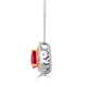 1.75Ct Rubelite Pendant With 1.47Tct Diamonds Set In 14K Two Tone Gold