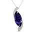 6.89Ct Iolite Pendant With 0.15Tct Diamonds Set In 14K White Gold