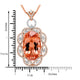 29.56 Morganite Pendants with 2.56tct Diamond set in 14K Two Tone Gold