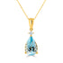 2.83ct Aquamarine Pendant with 0.07ct Diamonds set in 14K Yellow Gold