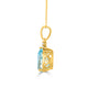 2.83ct Aquamarine Pendant with 0.07ct Diamonds set in 14K Yellow Gold