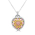 0.68ct Pink Diamond Pendant with 0.67ct Diamonds set in 14K Two Tone