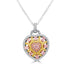 0.68ct Pink Diamond Pendant with 0.67ct Diamonds set in 14K Two Tone