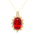 23.34ct Rhodonite Pendants with 1.54tct Diamond set in 14K Yellow Gold