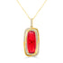 9.28ct Rhodonite Pendants with 0.47tct Diamond set in 14K Yellow Gold