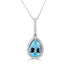 1.71ct Aquamarine Pendant with 0.26ct Diamonds set in 14K White Gold