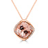 6.17Ct Morganite Pendant With 0.16Tct Diamonds Set In 14K Rose Gold