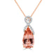 5.59Ct Morganite Pendant With 0.32Tct Diamonds Set In 14K Rose Gold