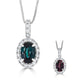 0.59ct Natural Alexandrite Necklaces with 0.12tct diamonds set in Platinum