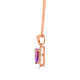 1.38ct Sapphire Pendant with 0.04ct Diamonds set in 14K Rose Gold