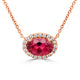 1.51Ct Tourmaline Pendant With 0.15Tct Diamonds Set In 14K Rose Gold